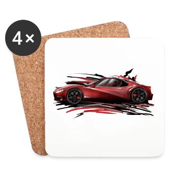 konzept car - Untersetzer (4er-Set) - Weiß - Vorne