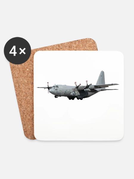 C-130 Hercules - Coasters (set of 4) - white