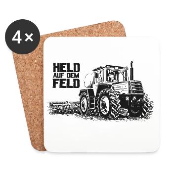 Held auf dem Feld | MB truck 1500 - Untersetzer (4er-Set) - Weiß - Vorne
