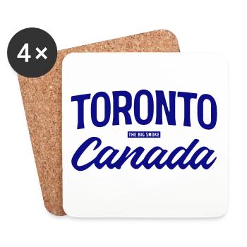 Toronto Canada Lettering Design - Coasters (set of 4) - white - Front