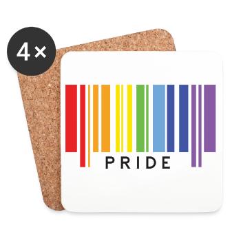 LGBTQ+ Stolz. - Untersetzer (4er-Set) - Weiß - Vorne