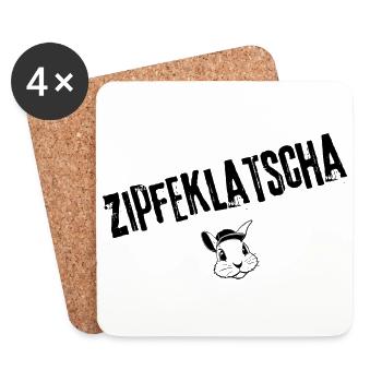 Zipfeklatscha Vibe | Redewendung - Untersetzer (4er-Set) - Weiß - Vorne