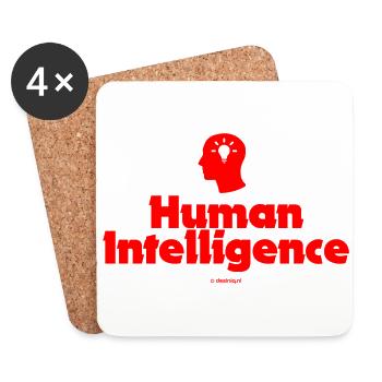 Human Intelligence - Coasters (set of 4) - white - Front
