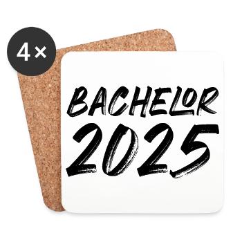 Bachelor 2025 - Untersetzer (4er-Set) - Weiß - Vorne