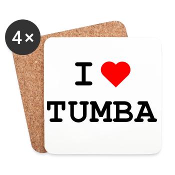 I love Tumba - Ich liebe Tumba - Untersetzer (4er-Set) - Weiß - Vorne