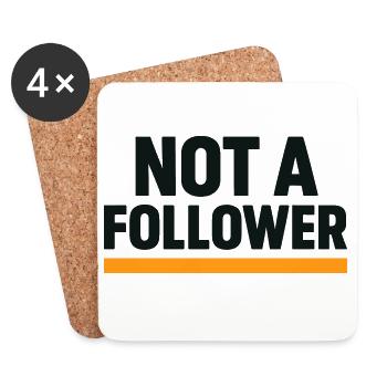 Not following the group Style Contraconformist - Coasters (set of 4) - white - Front