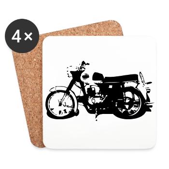 MZ ETS 125 150 Motorrad - Untersetzer (4er-Set) - Weiß - Vorne