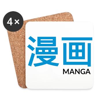 MANGA - Dessous de verre (lot de 4) - blanc - Devant