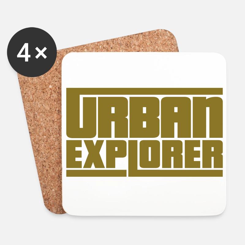 Urban Explorer - Untersetzer (4er-Set) - Weiß