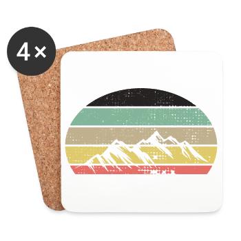 Mountains Retro Colors - Coasters (set of 4) - white - Front
