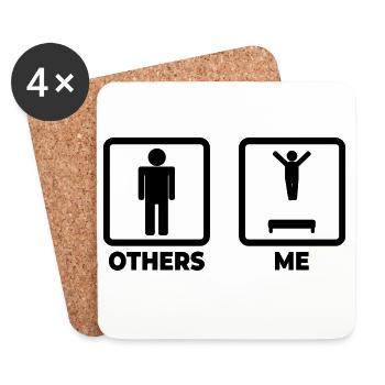 Trampoline Jumping Schedule - Coasters (set of 4) - white - Front