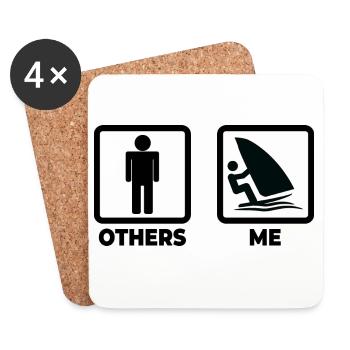 Windsurfer Schedule - Coasters (set of 4) - white - Front
