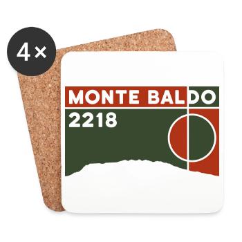 Sentier du Monte Baldo Randonnée Trekking - Dessous de verre (lot de 4) - blanc - Devant