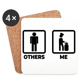 Me as a cook - Coasters (set of 4) - white - Front
