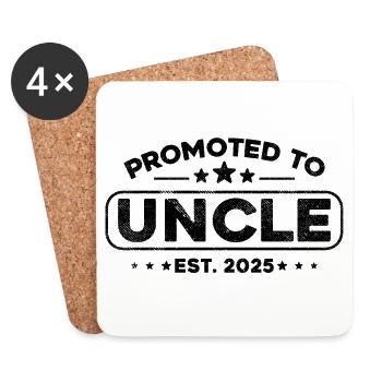 Promoted to uncle in 2025 - Coasters (set of 4) - white - Front