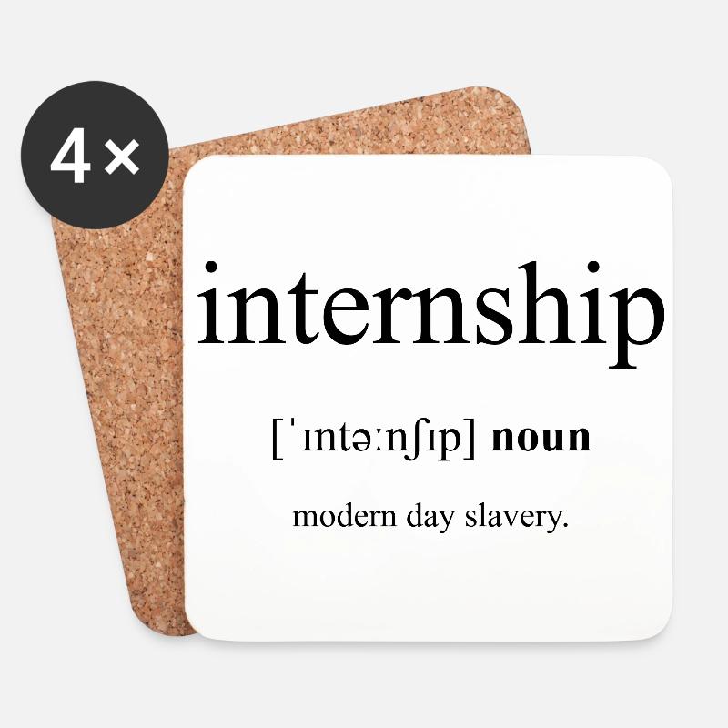 Internship | Praktikum Definition Dictionary - Untersetzer (4er-Set) - Weiß