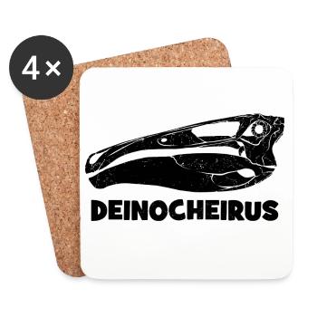 Deinocheirus Skull Fossil - Coasters (set of 4) - white - Front