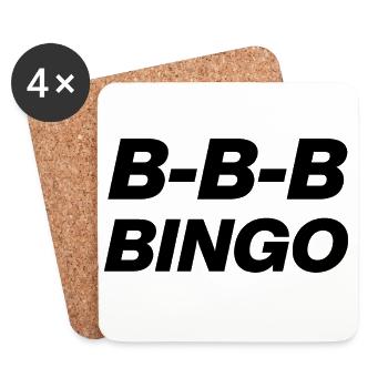 TENDANCE B-B-B-BINGO, PLAISIR VIRAL, PRÉSIDENT 🪑 D’ÉCOLE À MÈMES - Dessous de verre (lot de 4) - blanc - Devant