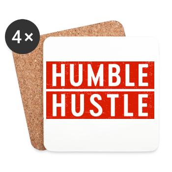 Humble Hustle Entrepreneur Businessman Businesswom - Coasters (set of 4) - white - Front