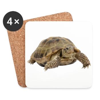 turtle schildkroete tiere animals7 - Untersetzer (4er-Set) - Weiß - Vorne