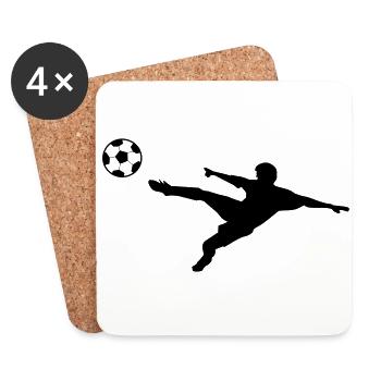 Fußballer, Fußballspieler - Coasters (set of 4) - white - Front