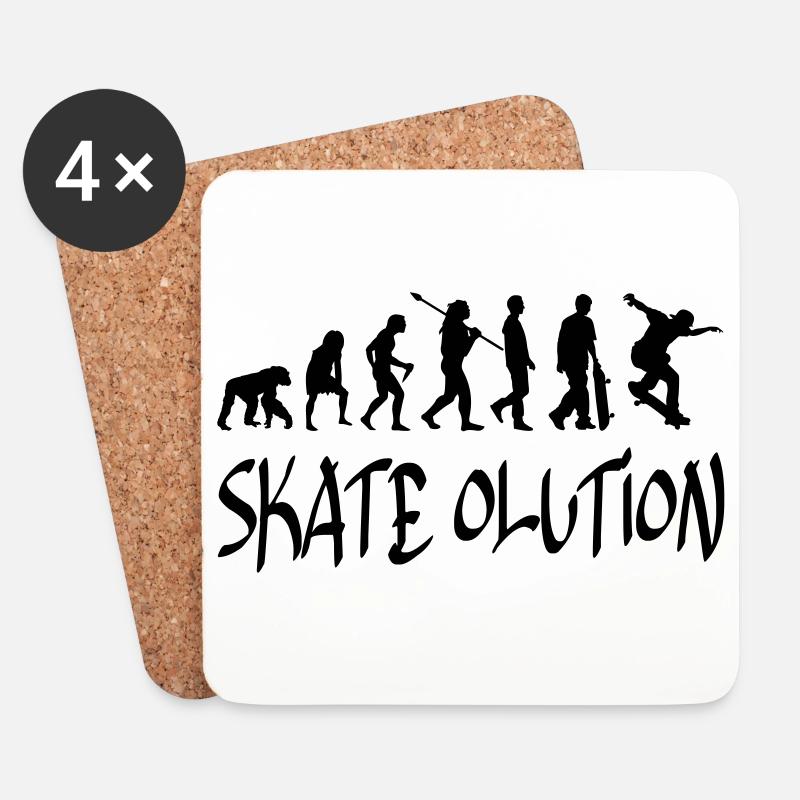 SKATE-LÖSUNG - Untersetzer (4er-Set) - Weiß