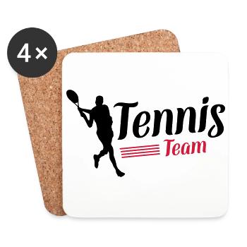 tennis team symbol - Untersetzer (4er-Set) - Weiß - Vorne
