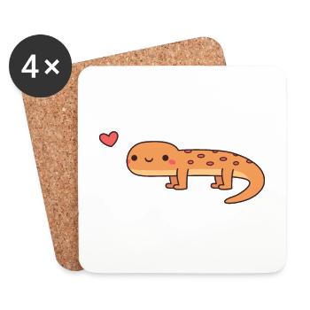 Cute Newt - Coasters (set of 4) - white - Front