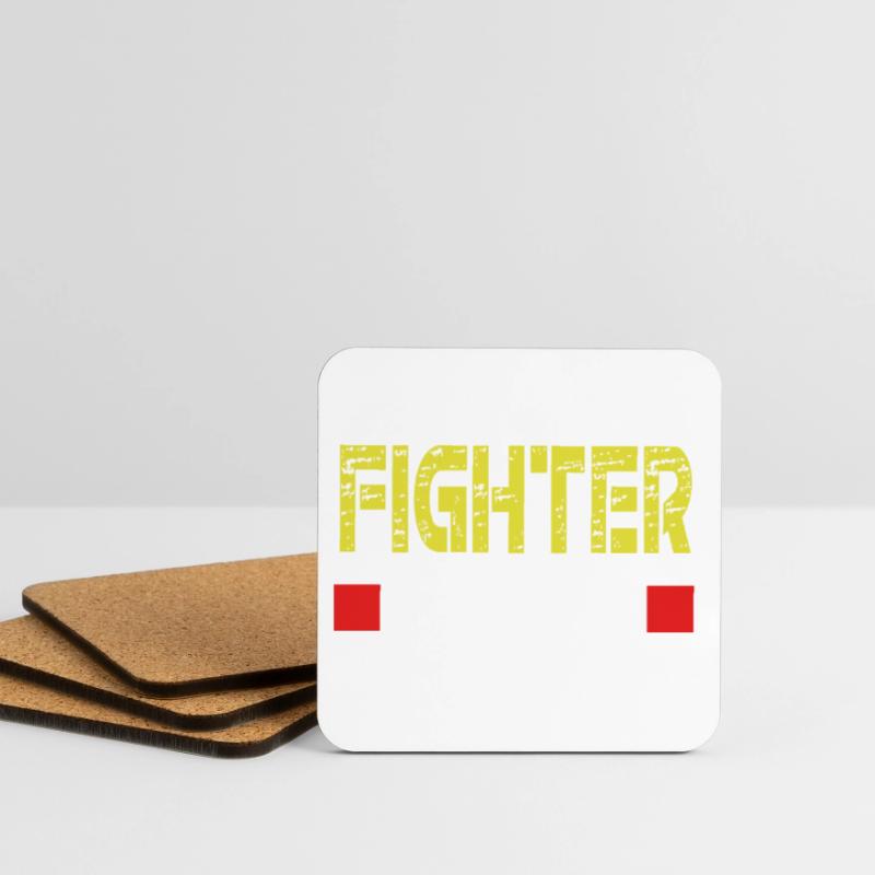 FIGHTER Textbasis Untersetzer (4er-Set)