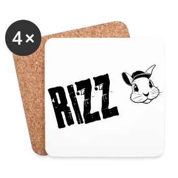Rizz-Vibes | Jugendwort - Untersetzer (4er-Set) - Weiß - Vorne