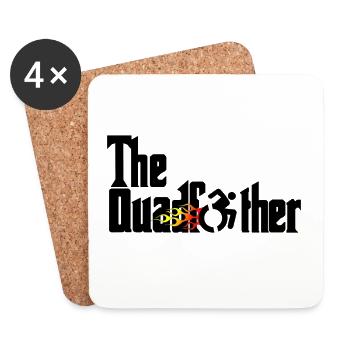 Le Quadfather. Humour pour les personnes en fauteuil roulant * - Dessous de verre (lot de 4) - blanc - Devant