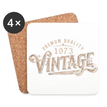 1973 Vintage 1973 Retro 1973 Birthday Gift - Coasters (set of 4) - white - Front