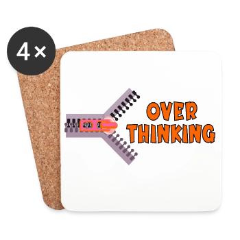 OVERTHINKING LIFE WISDOM - Coasters (set of 4) - white - Front