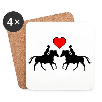 Riding Love - Coasters (set of 4) - white - Front