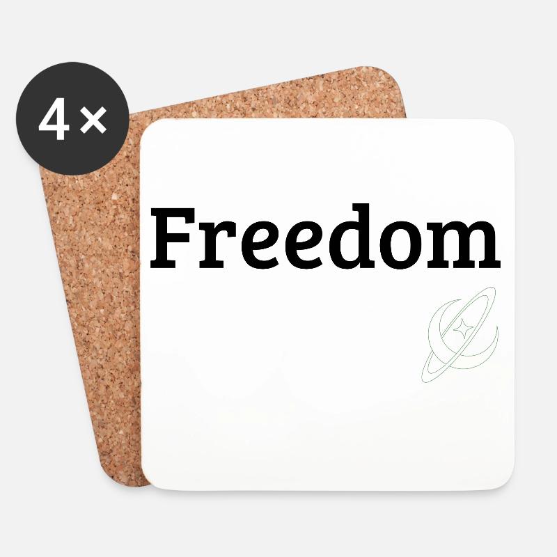 Freedom - Untersetzer (4er-Set) - Weiß
