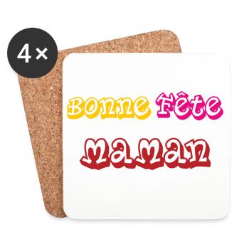 Happy Mother's Day - Mother's Day - Coasters (set of 4) - white - Front