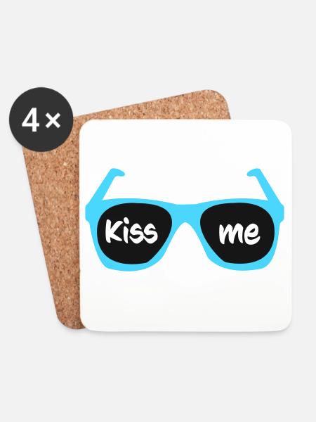 kiss_me - Coasters (set of 4) - white