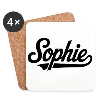 Sophie name first last family - Coasters (set of 4) - white - Front