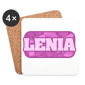 Gift for Lenia - Coasters (set of 4) - white - Front