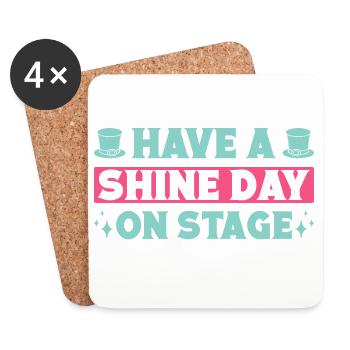 Le théâtre musical offre un cadeau théâtral de la journée Shine - Dessous de verre (lot de 4) - blanc - Devant
