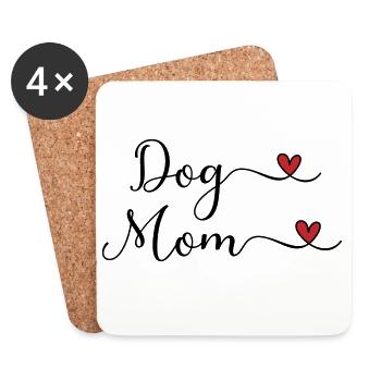 Dogs Mom - Coasters (set of 4) - white - Front