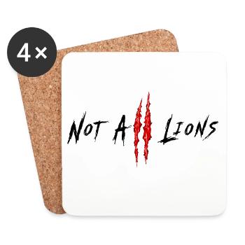 Not All Lions... - Coasters (set of 4) - white - Front