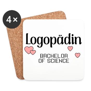 Bachelorstudium Logopädie Logopädin - Untersetzer (4er-Set) - Weiß - Vorne