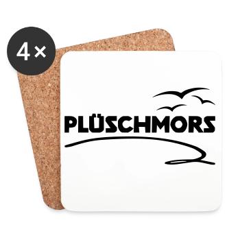 Plueschmors Chemise de mer basse allemande - Dessous de verre (lot de 4) - blanc - Devant