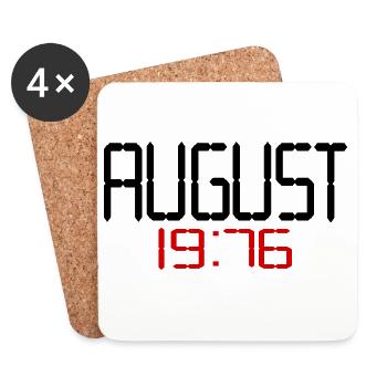 50. Geburtstag, August 1976 - Untersetzer (4er-Set) - Weiß - Vorne