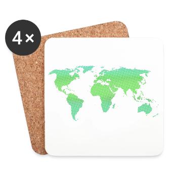 Green World - Untersetzer (4er-Set) - Weiß - Vorne