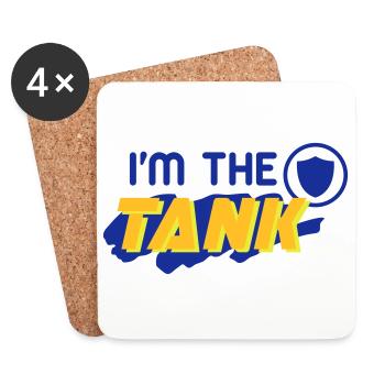 I'm the Tank (lettrage) - Dessous de verre (lot de 4) - blanc - Devant