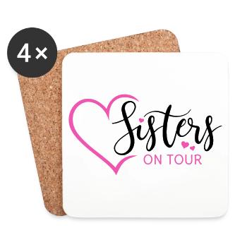 Sister Sisters Siblings Sisters on tour - Coasters (set of 4) - white - Front