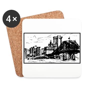 Skyline New York - Untersetzer (4er-Set) - Weiß - Vorne