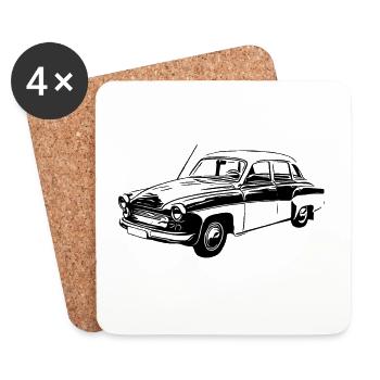 Wartburg 311 - Untersetzer (4er-Set) - Weiß - Vorne